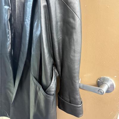 LOT 139: Two Vintage Belted Leather Jackets: Phillip Max & Excelled