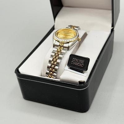 LOT 154: Pierre Cardin Diamond Watch in Case