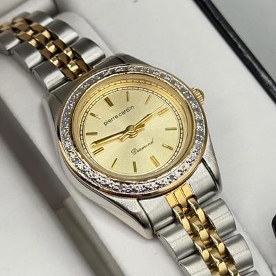 LOT 154: Pierre Cardin Diamond Watch in Case