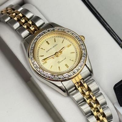 LOT 154: Pierre Cardin Diamond Watch in Case