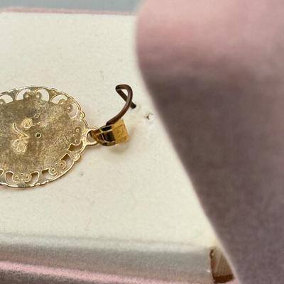 LOT 157: New- 14kt Gold Michael Anthony Cross Pendant (1.3gtw)