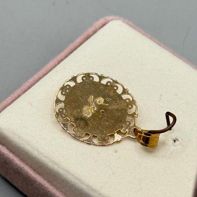 LOT 157: New- 14kt Gold Michael Anthony Cross Pendant (1.3gtw)