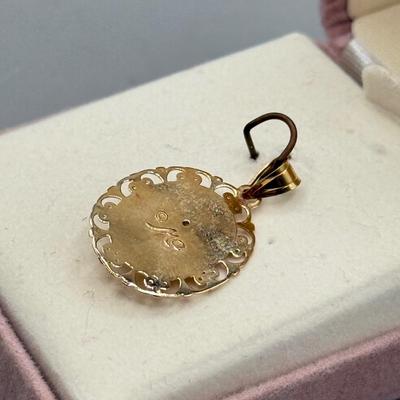 LOT 157: New- 14kt Gold Michael Anthony Cross Pendant (1.3gtw)