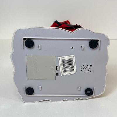 LOT 163: Vintage Gemmy Animated Snowboarding Santa Figure