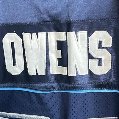 LOT 164: Reebok NFL Equipment Terrell Owens Size 54 Football Jersey - Buffalo Bills 50th Anniversary