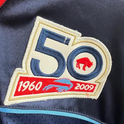 LOT 164: Reebok NFL Equipment Terrell Owens Size 54 Football Jersey - Buffalo Bills 50th Anniversary