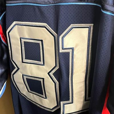 LOT 164: Reebok NFL Equipment Terrell Owens Size 54 Football Jersey - Buffalo Bills 50th Anniversary