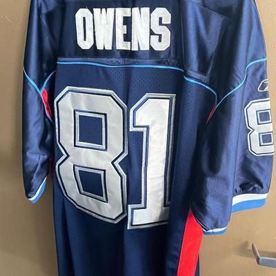 LOT 164: Reebok NFL Equipment Terrell Owens Size 54 Football Jersey - Buffalo Bills 50th Anniversary