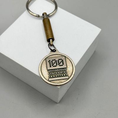 LOT 166: Vintage Westinghouse Keychain & Pins: 1950s Sterling & 1940s Gold Filled