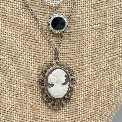 LOT 168: Necklaces: Cameo, Heart Pendants & More