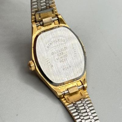 LOT 173: Ladies Goldtone Quartz Watches: Elgin, Milan & More