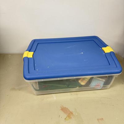 LOT 176: Bin of Holiday Ribbon & Vintage Gift Boxes