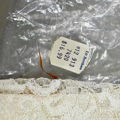 LOT 177: Vintage Lace Wedding Outfit, Crocheted Angels & Santa’s & More