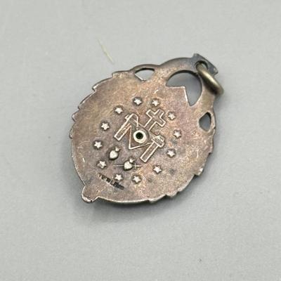 LOT 182: Vintage Sterling Silver Religious Pendants (22.8gtw) featuring Vintage Ottaviani 925 Italian Modernistic Catholic Pendant