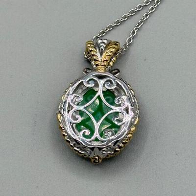 LOT 183: New-QVC- 925 Sterling Silver Gems en Vogue II Collection Necklace on 19” Chain (10.6g)