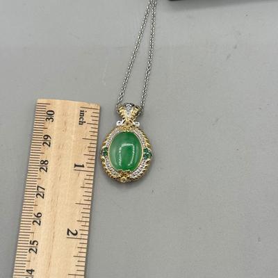 LOT 183: New-QVC- 925 Sterling Silver Gems en Vogue II Collection Necklace on 19” Chain (10.6g)