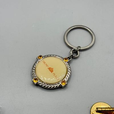 LOT 188: 90% Silver Kennedy Half Dollar Keychain, 125th Anniversary 1989 Travelers Coin/ Medallion & More