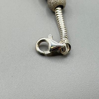 LOT 197: Sterling Bracelet w Gorgeous Beads & Matching Earrings