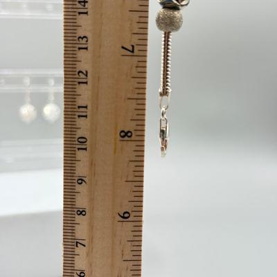 LOT 197: Sterling Bracelet w Gorgeous Beads & Matching Earrings