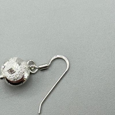 LOT 197: Sterling Bracelet w Gorgeous Beads & Matching Earrings