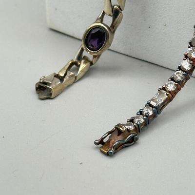 LOT 198: Pair of Sterling 7.5” Bracelets (29.5g)