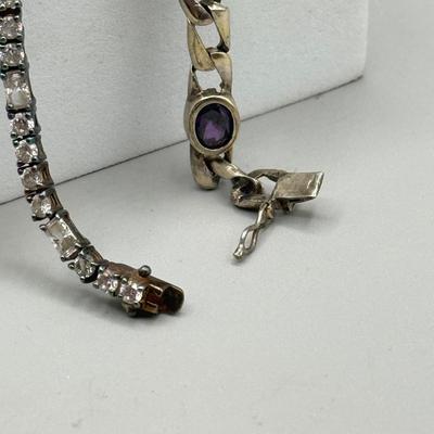 LOT 198: Pair of Sterling 7.5” Bracelets (29.5g)