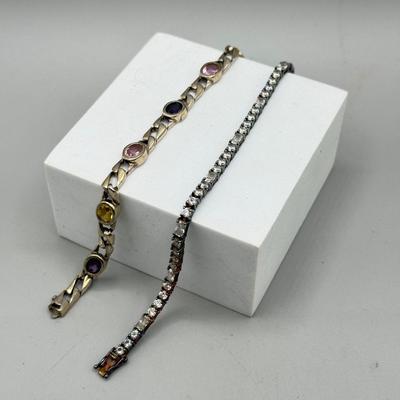 LOT 198: Pair of Sterling 7.5” Bracelets (29.5g)