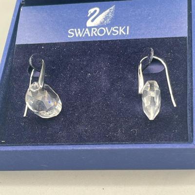 LOT 202: Swarovski Crystal Earrings and Bradford Exchange Copper Bracelet - in Original Boxes