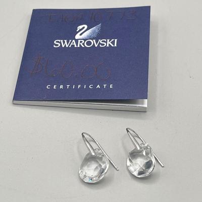 LOT 202: Swarovski Crystal Earrings and Bradford Exchange Copper Bracelet - in Original Boxes