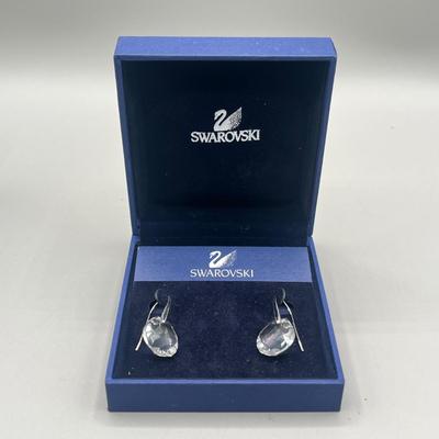 LOT 202: Swarovski Crystal Earrings and Bradford Exchange Copper Bracelet - in Original Boxes