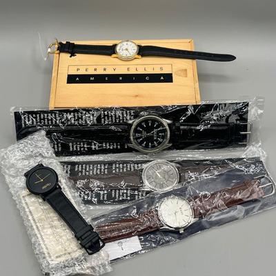 LOT 203: Collection of Watches - Eiger, Perry Ellis and More