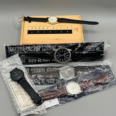 LOT 203: Collection of Watches - Eiger, Perry Ellis and More