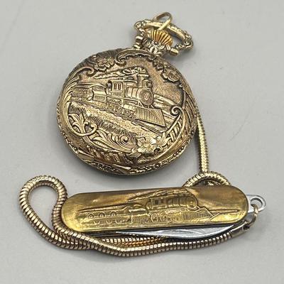 LOT 206: Watch Collection - Pocket Watch, Stopwatch, Commemorative Chevron