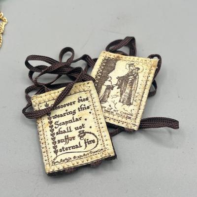 LOT 209: Religious Jewelry Collection - Rosaries, Medallions and More