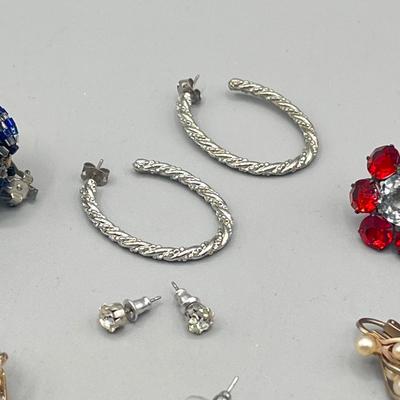 LOT 211: Earring Collection - Pierced and Clip-On