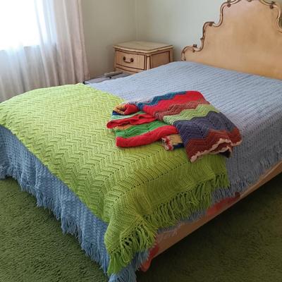 LOT 4: Set of (3) Vintage Crocheted Blankets