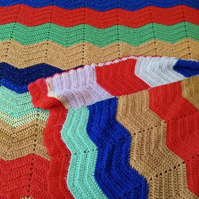 LOT 4: Set of (3) Vintage Crocheted Blankets