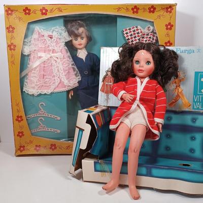 LOT 35: Ellanee A Little Girl's Delight Doll Set & Furga Vittoria Doll