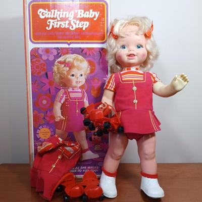 LOT 36: Mattel 1967 Talking Baby First Step Doll