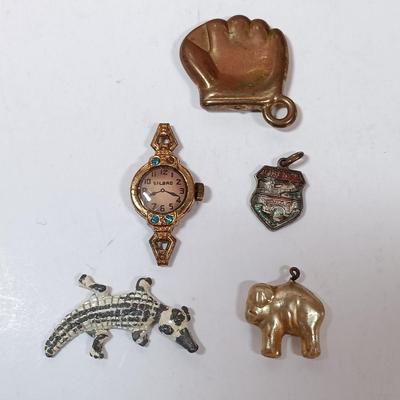 LOT 48: Antique Silbro Children's Toy Watch Face with Vintage Children's Toys & More
