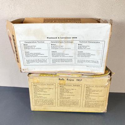 LOT 56: Vintage Toy Cars - Nascoral Rolls Royce, Panhard & Levassor with Original Boxes and Rolls Royce 3288 Battery Operated Radio