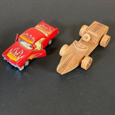 LOT 57: Collection of Assorted Toy Cars and Trucks - Star Wars General Mills Super Sonic Power Van, Ertl Shop-Rite Bank, 57 Chevy, Wooden...