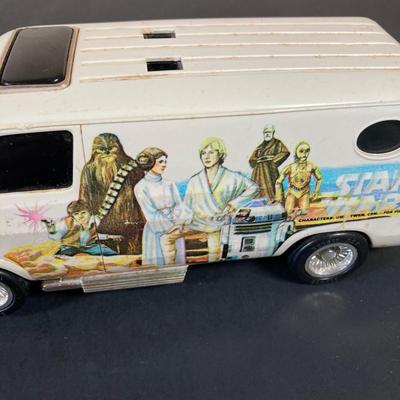 LOT 57: Collection of Assorted Toy Cars and Trucks - Star Wars General Mills Super Sonic Power Van, Ertl Shop-Rite Bank, 57 Chevy, Wooden...