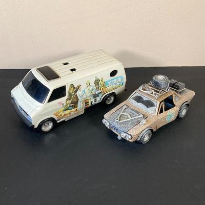 LOT 57: Collection of Assorted Toy Cars and Trucks - Star Wars General Mills Super Sonic Power Van, Ertl Shop-Rite Bank, 57 Chevy, Wooden...