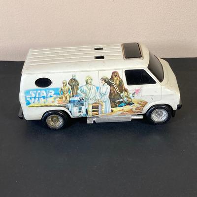 LOT 57: Collection of Assorted Toy Cars and Trucks - Star Wars General Mills Super Sonic Power Van, Ertl Shop-Rite Bank, 57 Chevy, Wooden...
