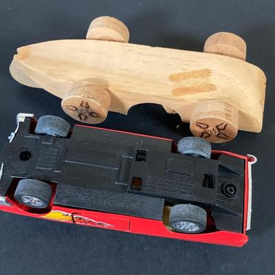 LOT 57: Collection of Assorted Toy Cars and Trucks - Star Wars General Mills Super Sonic Power Van, Ertl Shop-Rite Bank, 57 Chevy, Wooden...