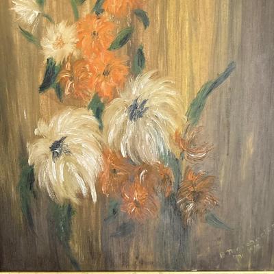 LOT 58: Vintage / MCM Framed and Signed Oil Painting