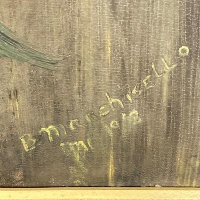 LOT 58: Vintage / MCM Framed and Signed Oil Painting