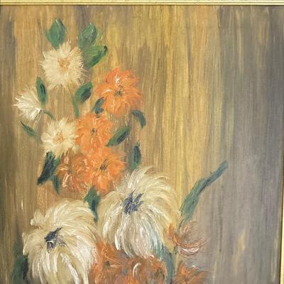 LOT 58: Vintage / MCM Framed and Signed Oil Painting