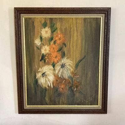 LOT 58: Vintage / MCM Framed and Signed Oil Painting